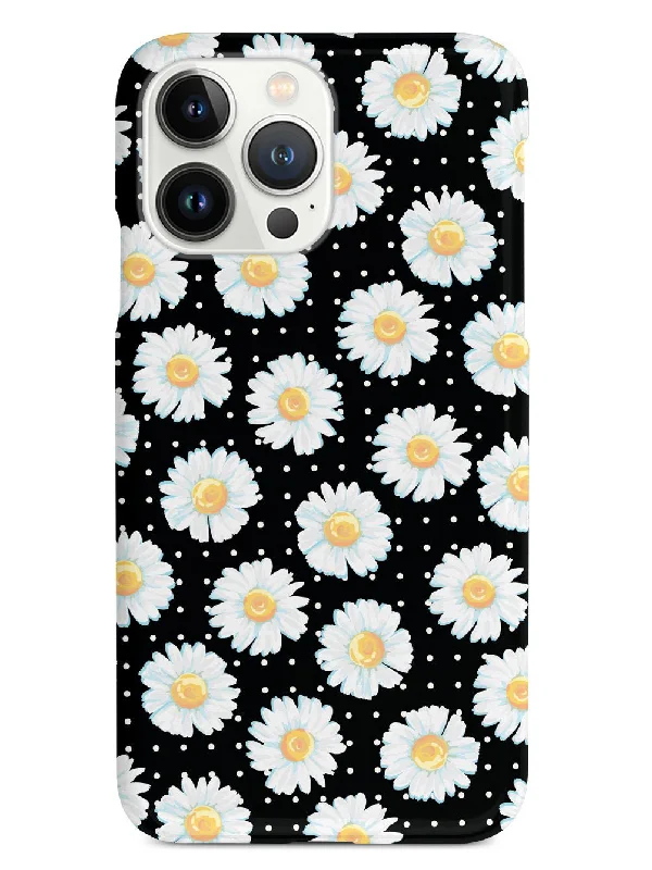 Watercolor Daisy Pattern  - Black Case