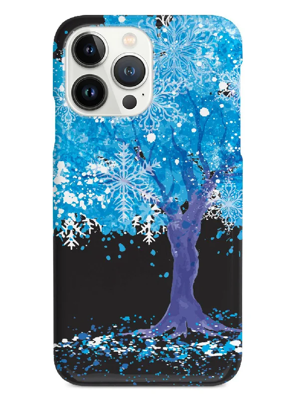 Winter Snowflakes Tree - Black Case