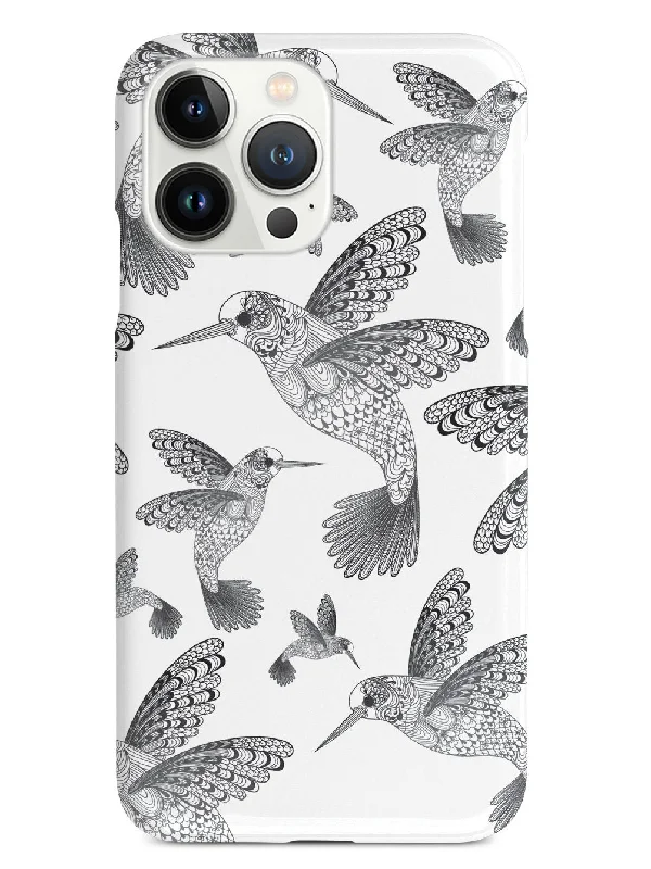 Zentangle Hummingbirds - Black Case