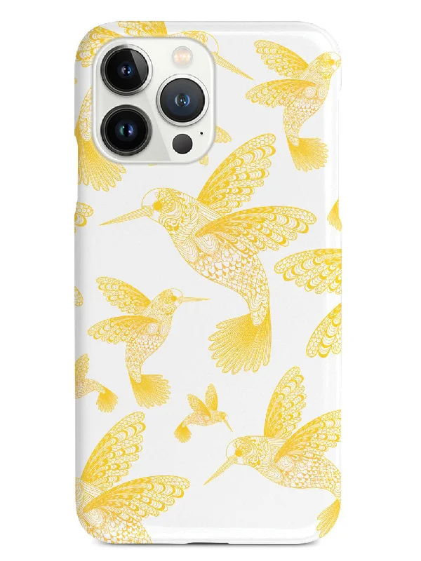 Zentangle Hummingbirds - Yellow Case